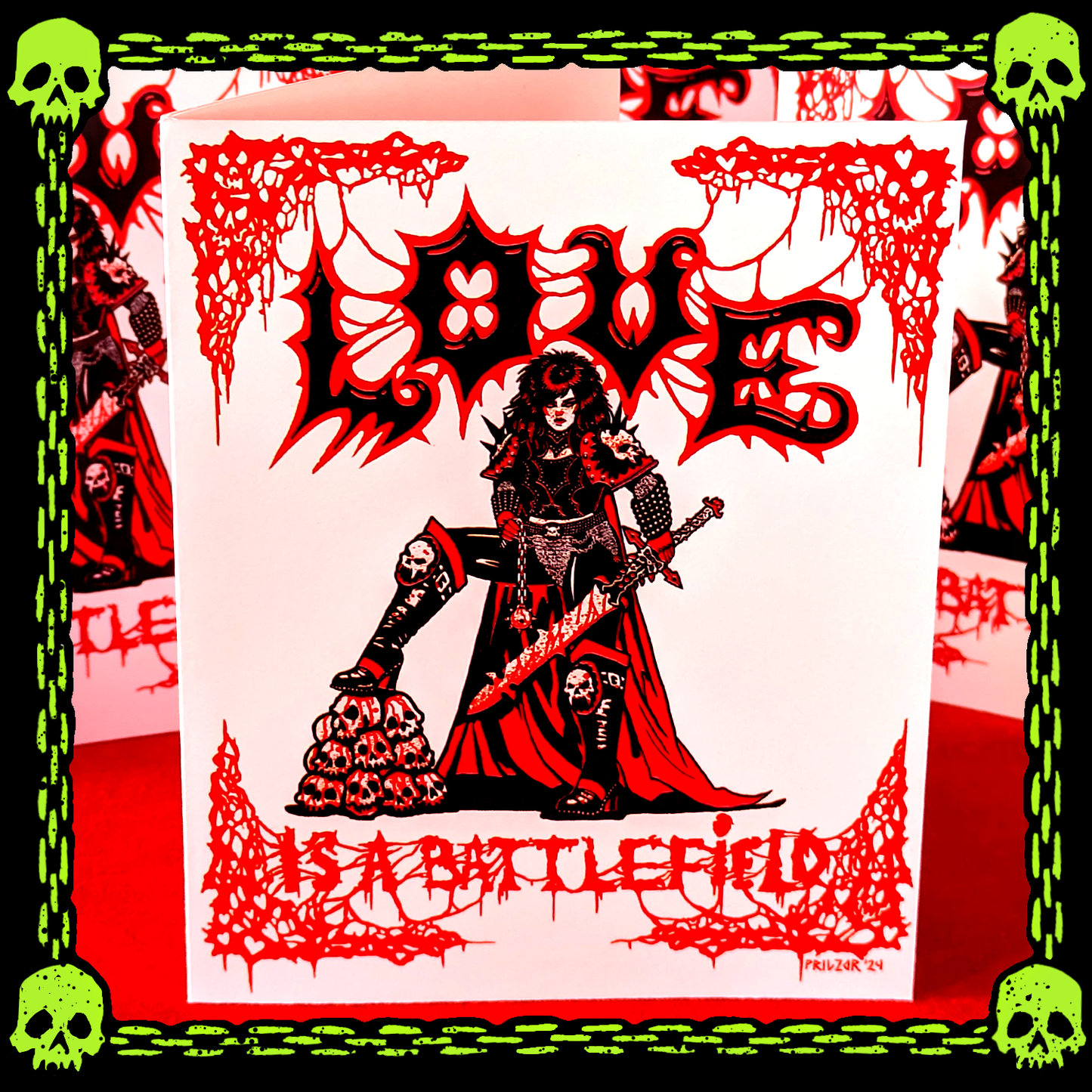 LOVE IS A BATTLEFIELD CARD