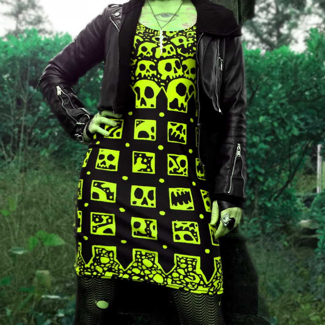 GATED SKULLS DRESS