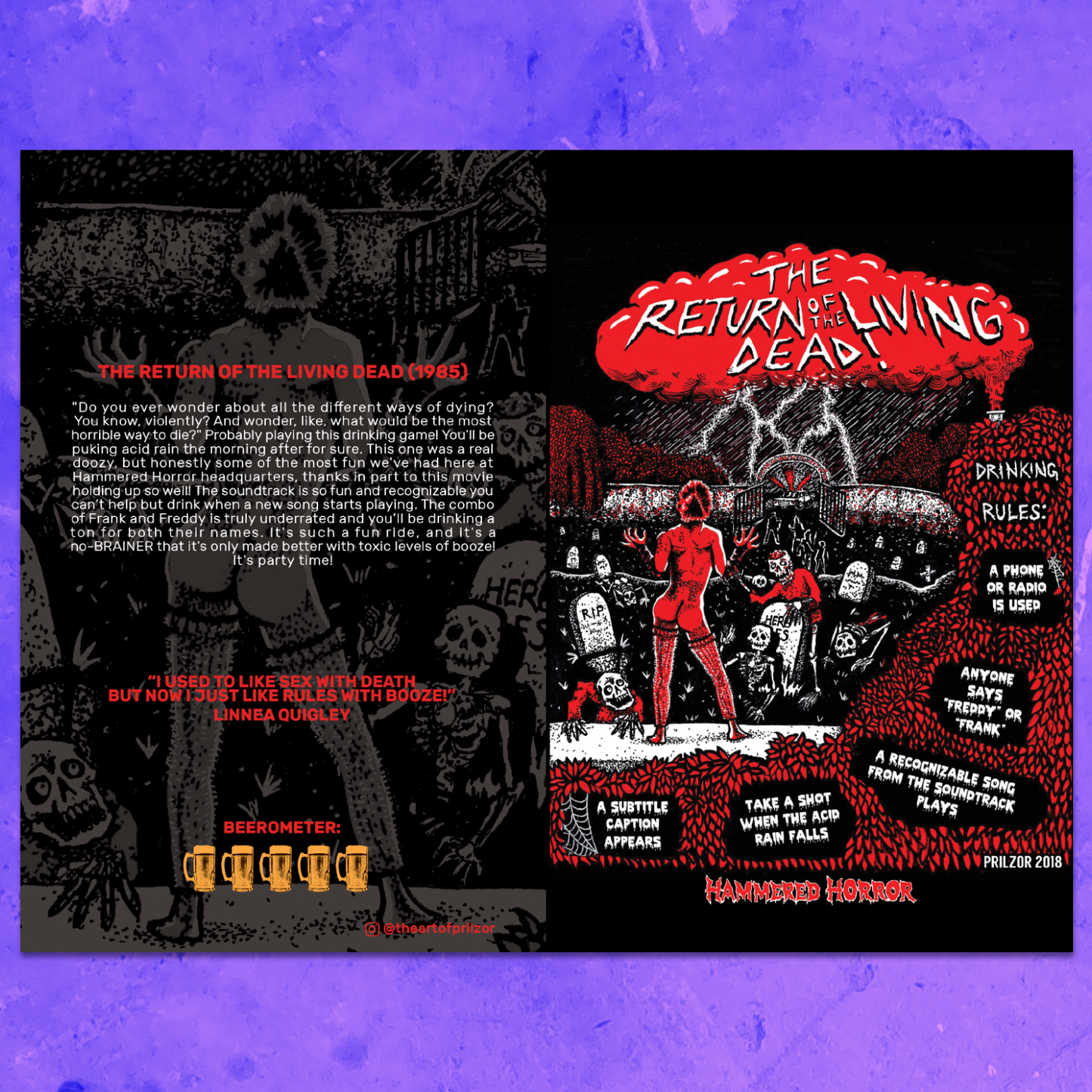 HAMMERED HORROR DRINKING GAME ZINE