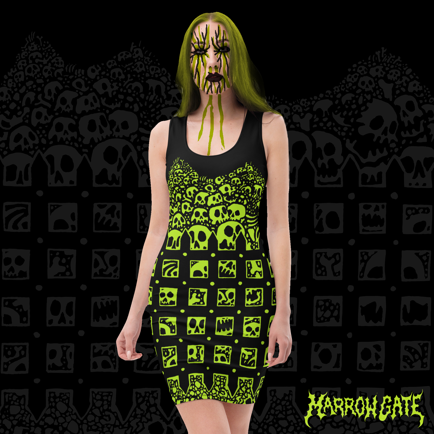 GATED SKULLS DRESS