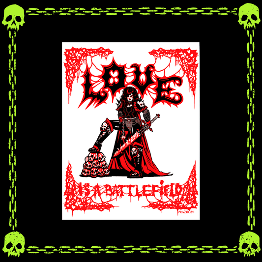 LOVE IS A BATTLEFIELD CARD
